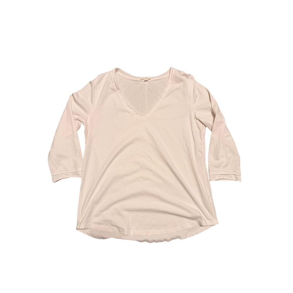 NIC+ZOE White V-Neck 3/4 Sleeve Top – Size Medium